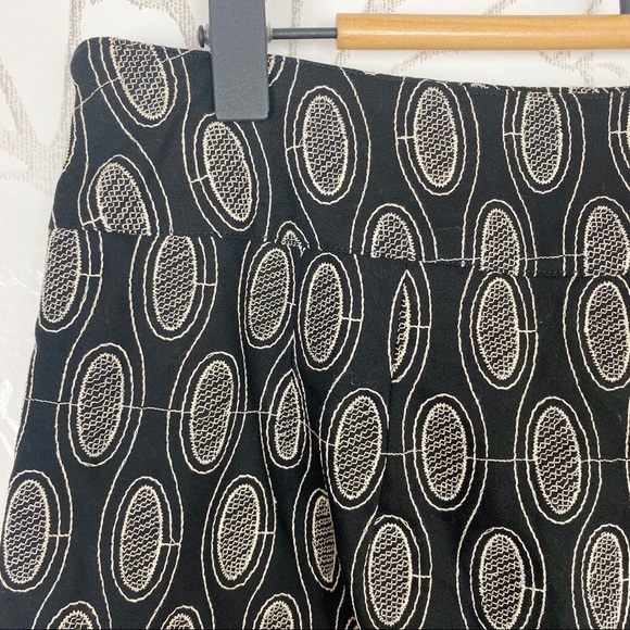 LOFT COTTON Embroidered Design Black Skirt 0 NWT - Picture 4 of 10